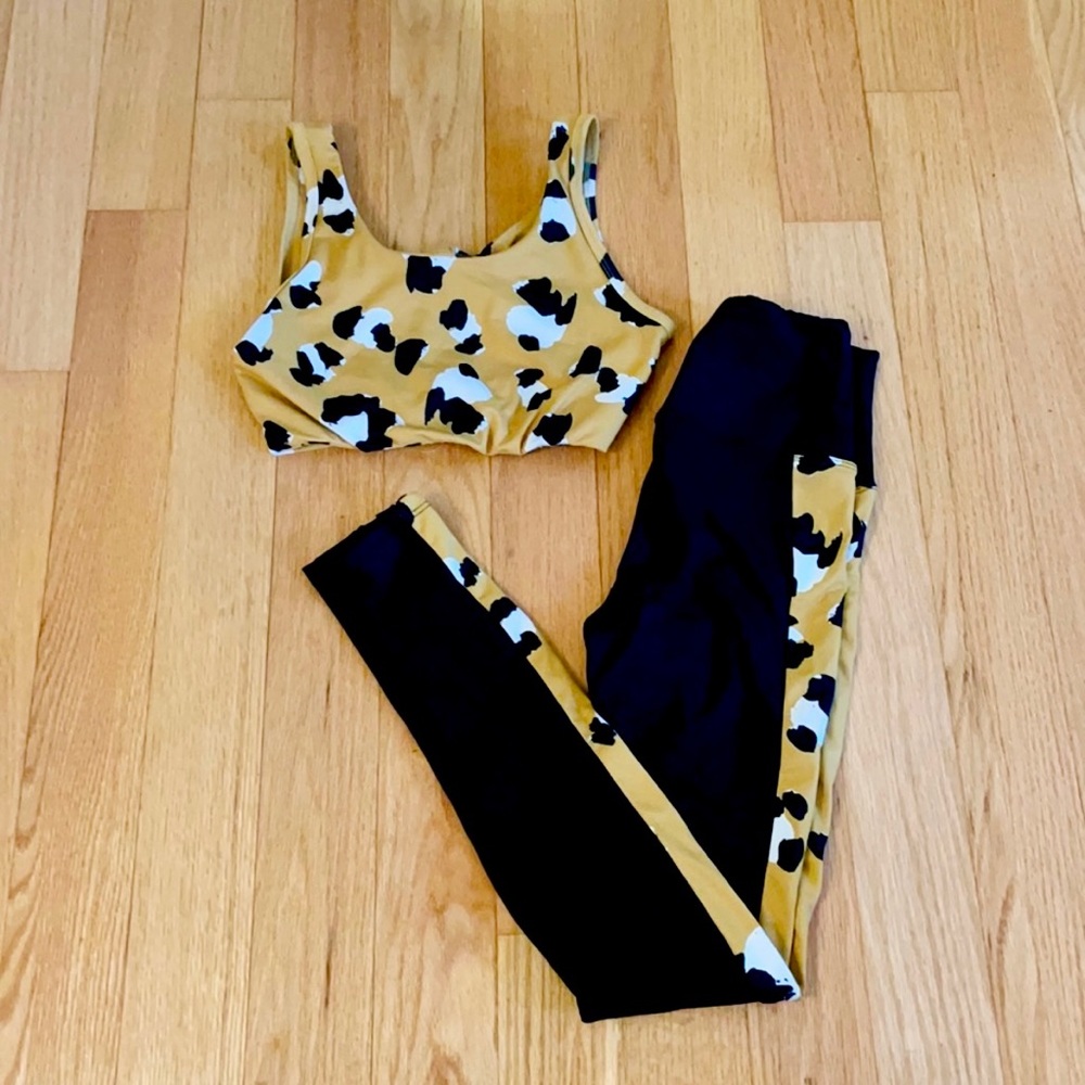 Strut This Mustard Cheetah Set
